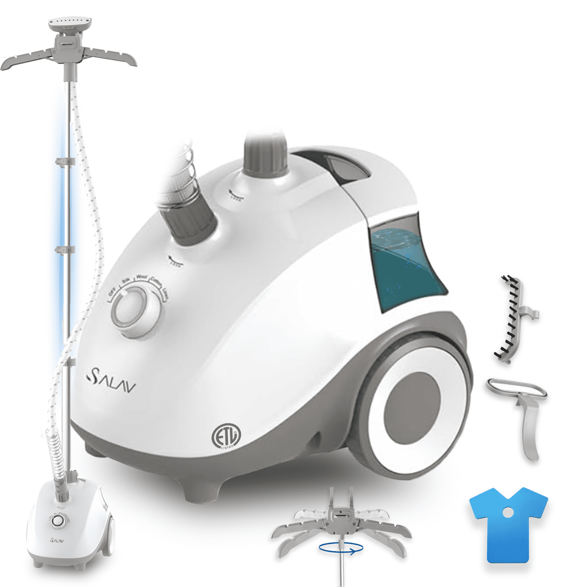 Restored SALAV Garment Steamer With 4 Steam Settings And Stainless Steel Nozzle (Refurbished)
