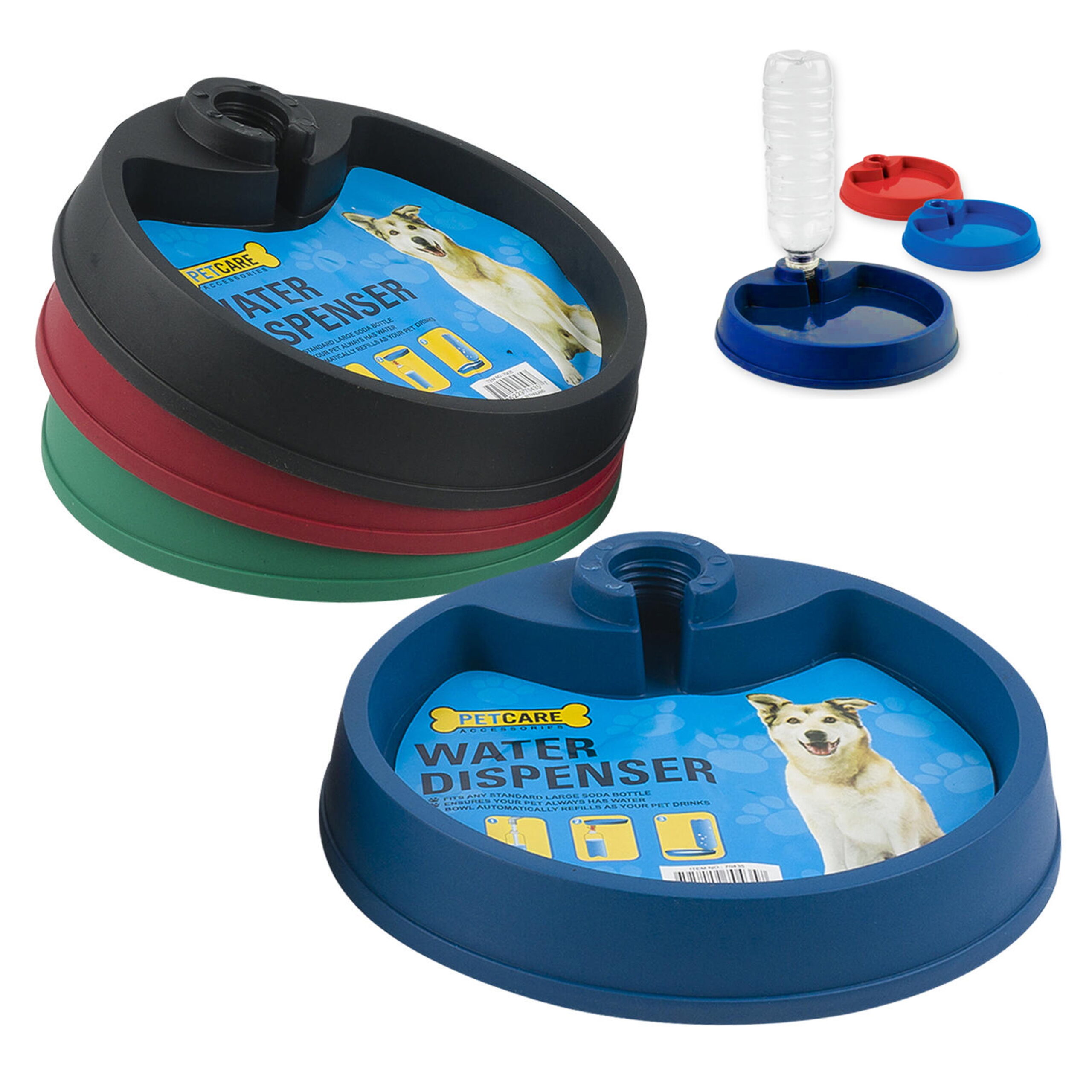 1 Pc Plastic Dog Food Bowl Pet Feeder Dish Feed Water Dispenser Feeding Cat 7.8"