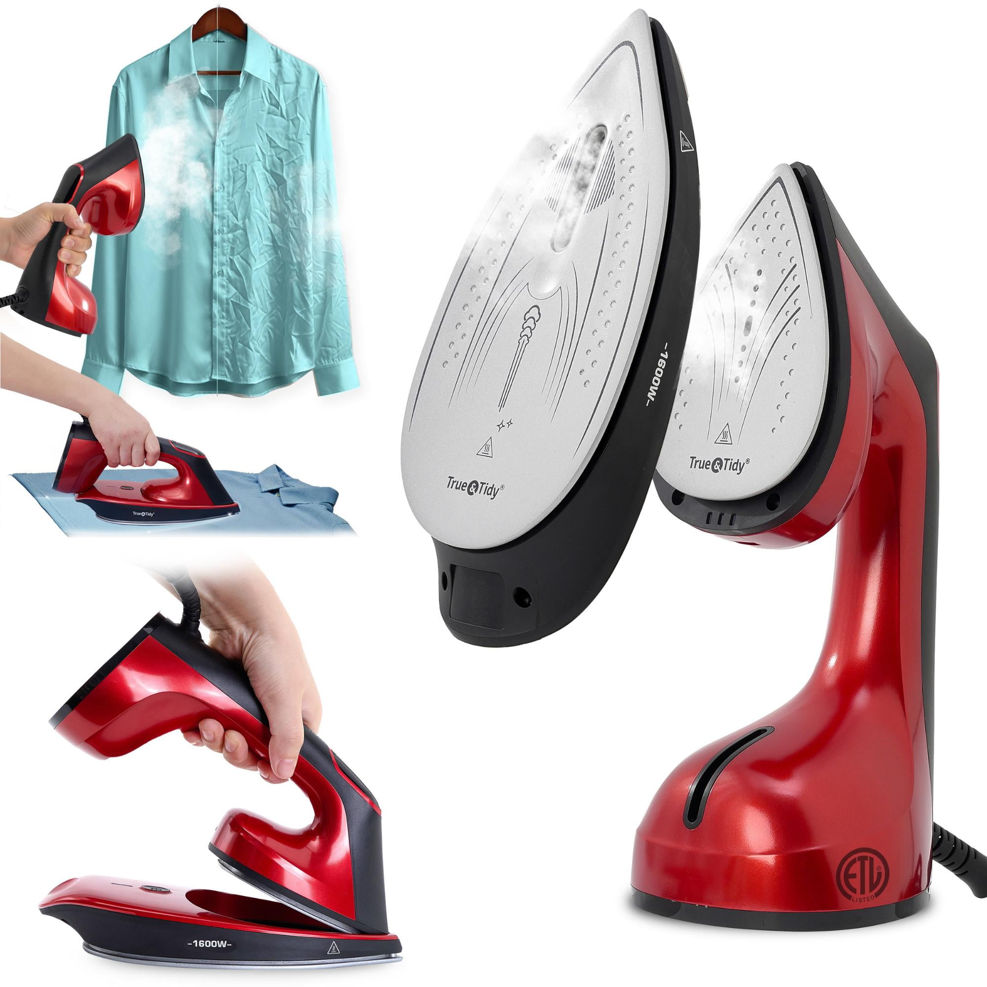 1600W True & Tidy Red XL Iron and Steamer with Digital Screen and Detachable Ironing Plate