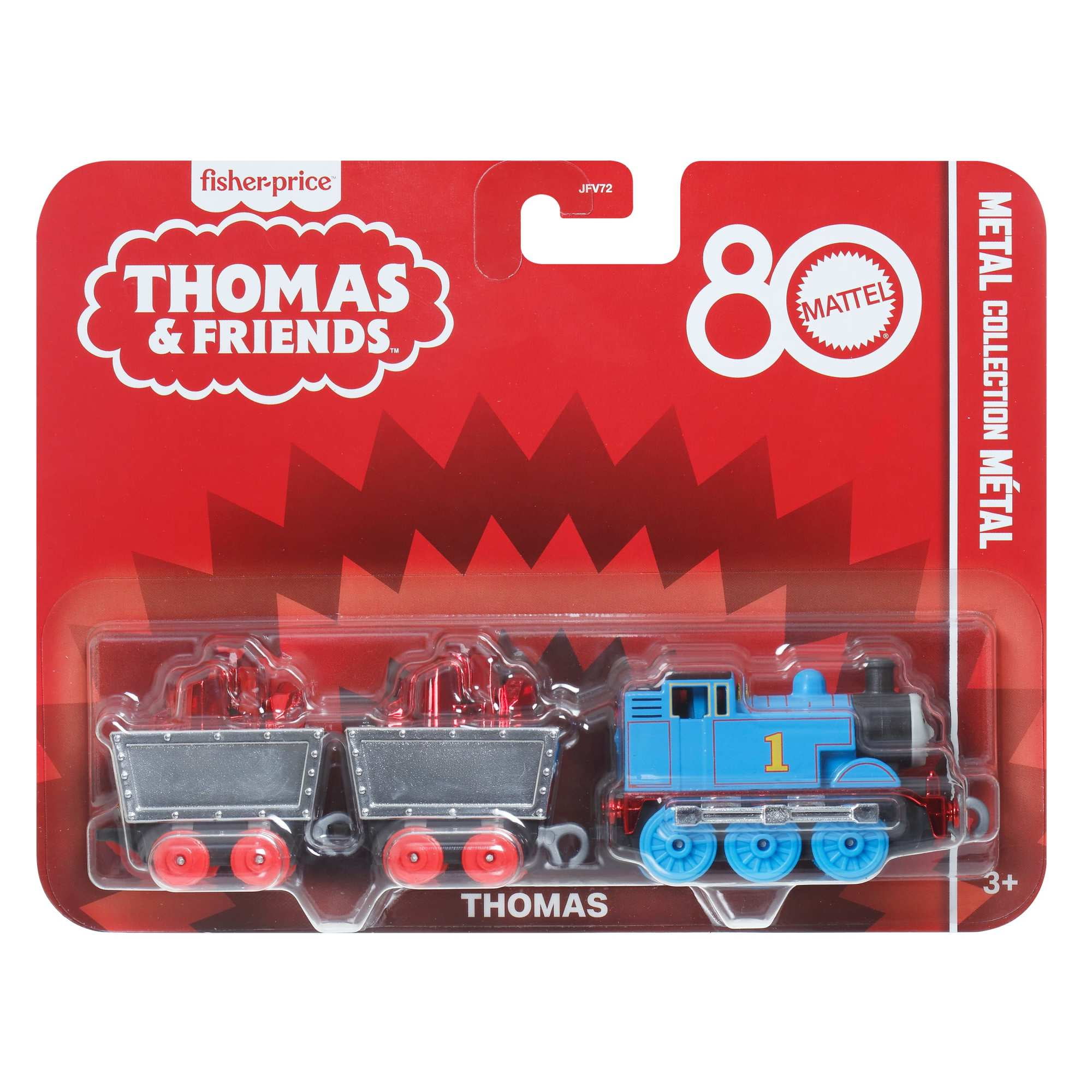 Thomas & Friends by Fisher-Price Small Die-Cast Mattel 80th Engine, Collectible Toy Metal Train