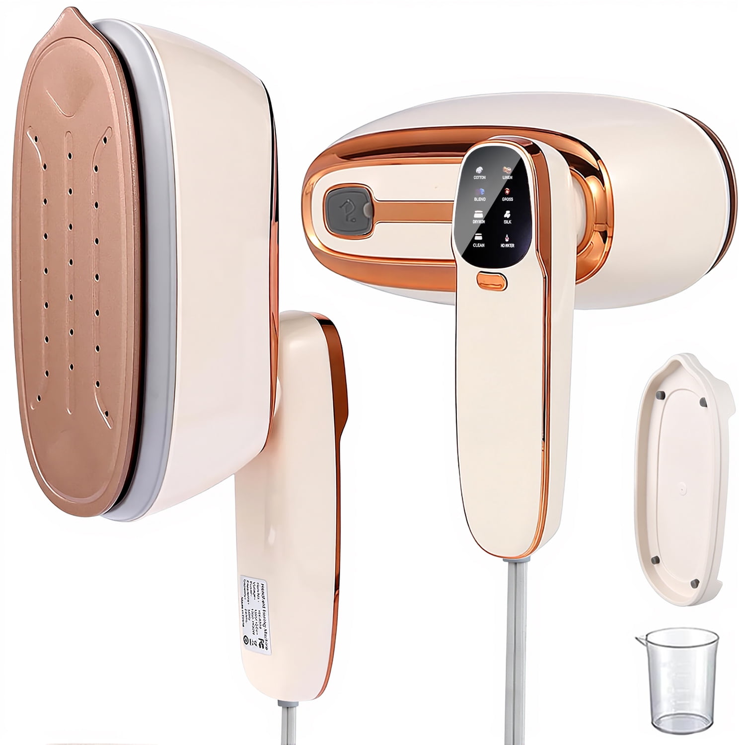 2 in 1 Travel Steamer Iron for Clothes, 1200W Powerful Handheld Garment Steamer, 15S Fast Heat Up Portable Steamer&Iron with Large Ceramic Heat Panel, Suitable for Home, Office, Travel