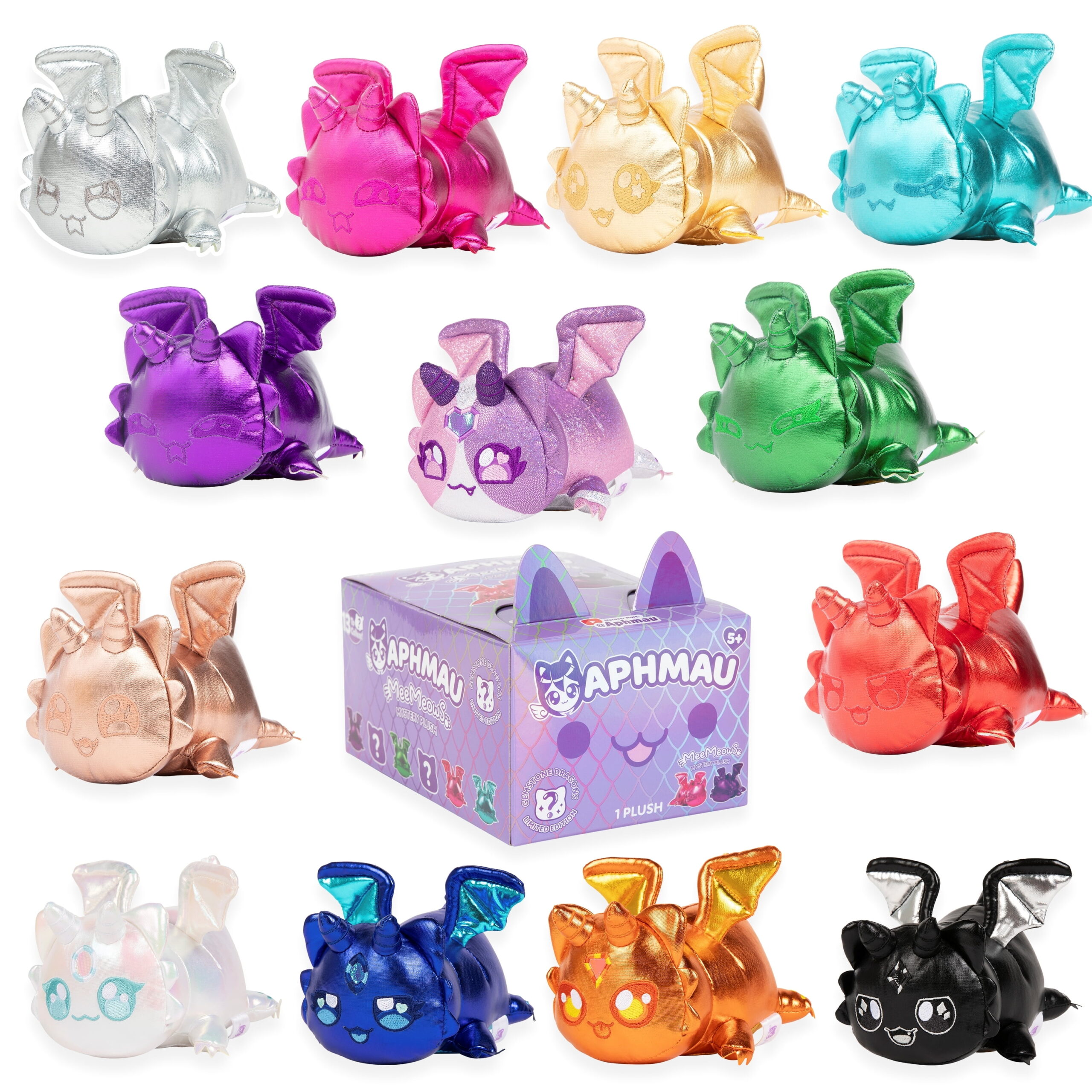 Aphmau 6” MeeMeow Mystery Plush – Dragons, YouTube Gaming Channel, Blind Box, 1 of 8 Possible Toys, Fun Dragon MeeMeows Official Brand Merch Ages 5+