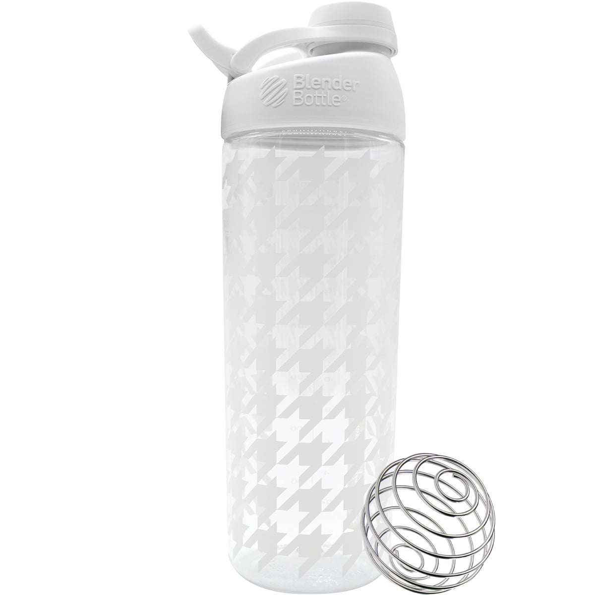 Blender Bottle Sleek 28 oz. Twist-On Cap Shaker Bottle with Loop Top - Houndstooth