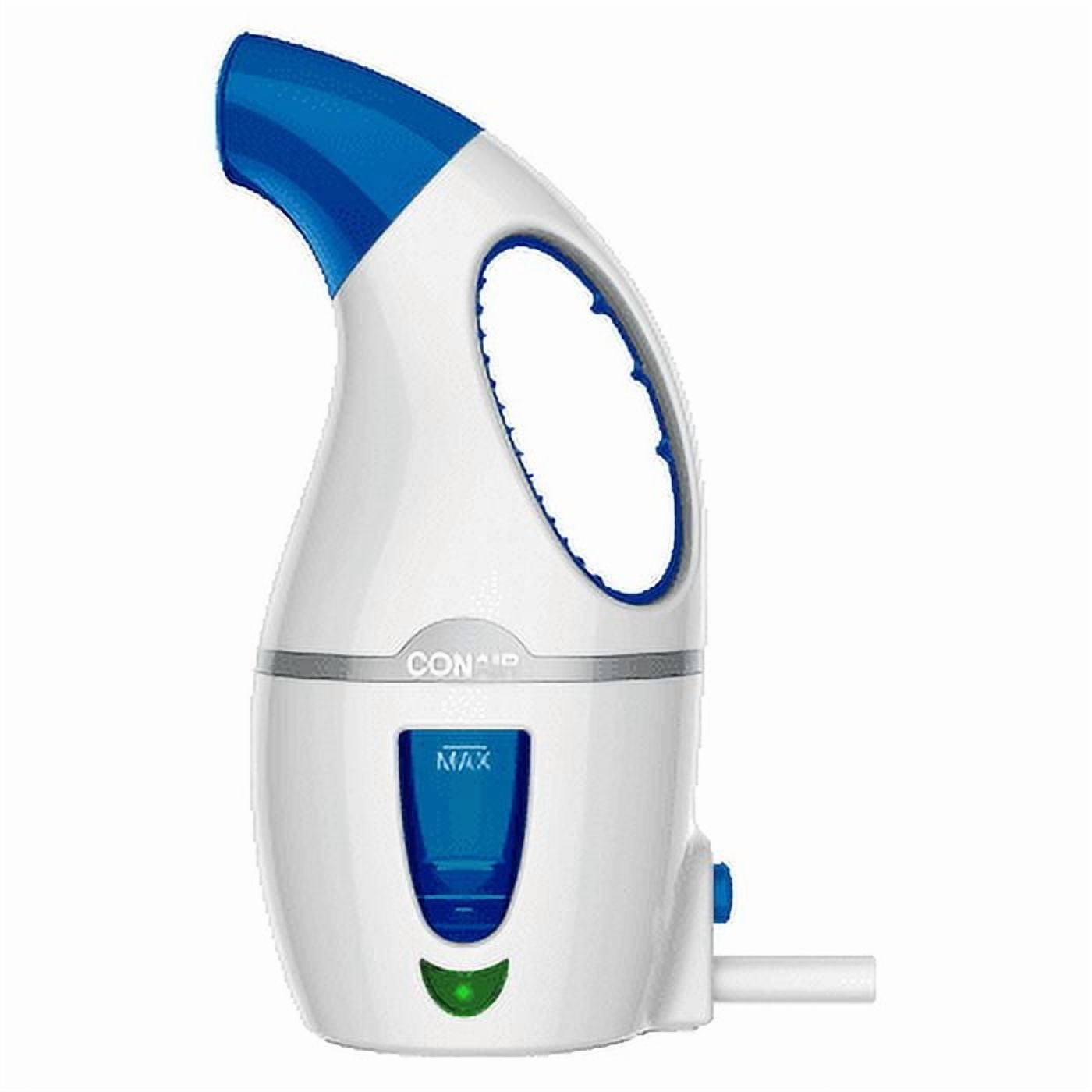 Conair Complete Steam Fabric Steamer, 1100W Compact for Travel, White/Blue,