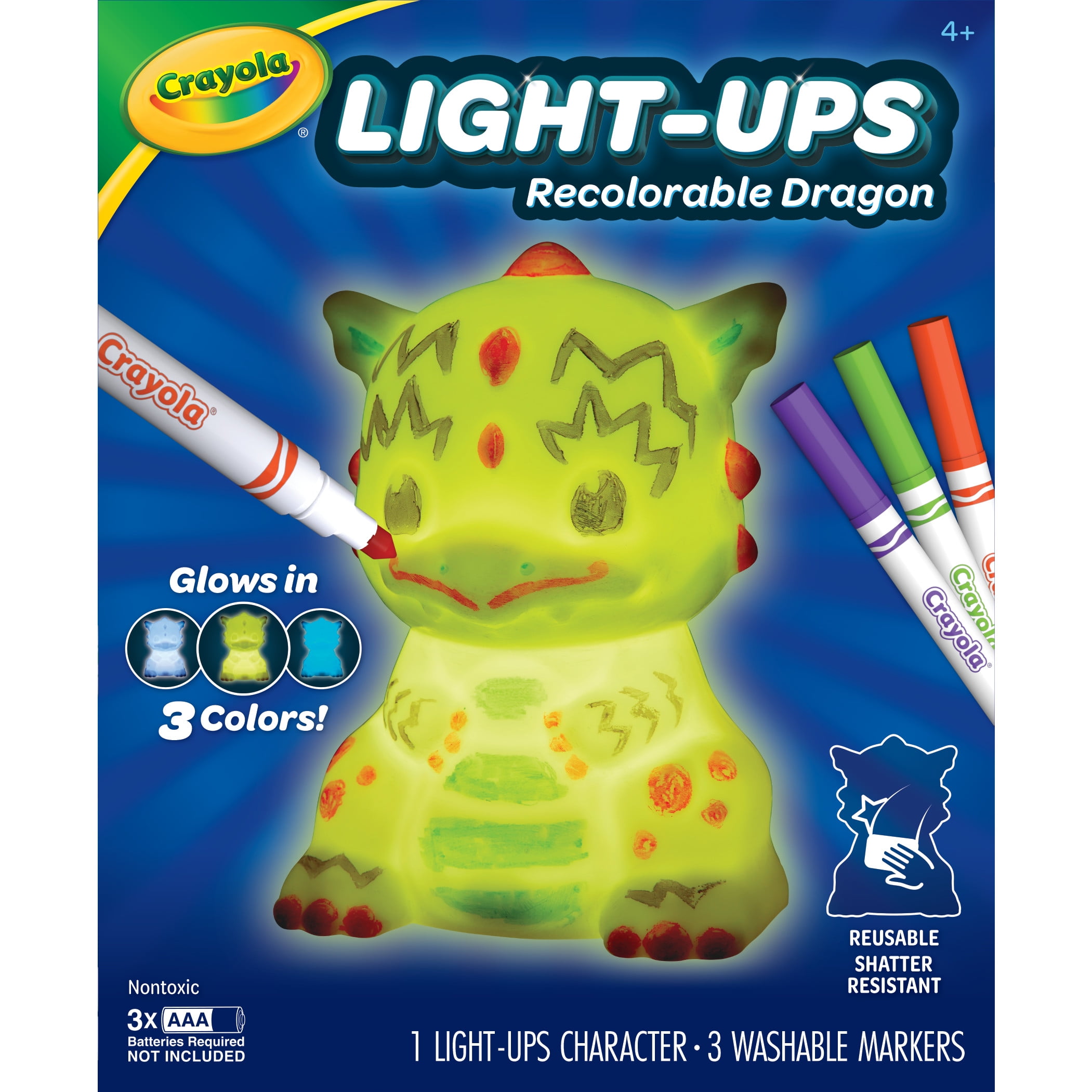 Crayola Light Ups Dragon Lamp, DIY Room Decor, Arts & Crafts Toy for Kids Ages 4 and Up