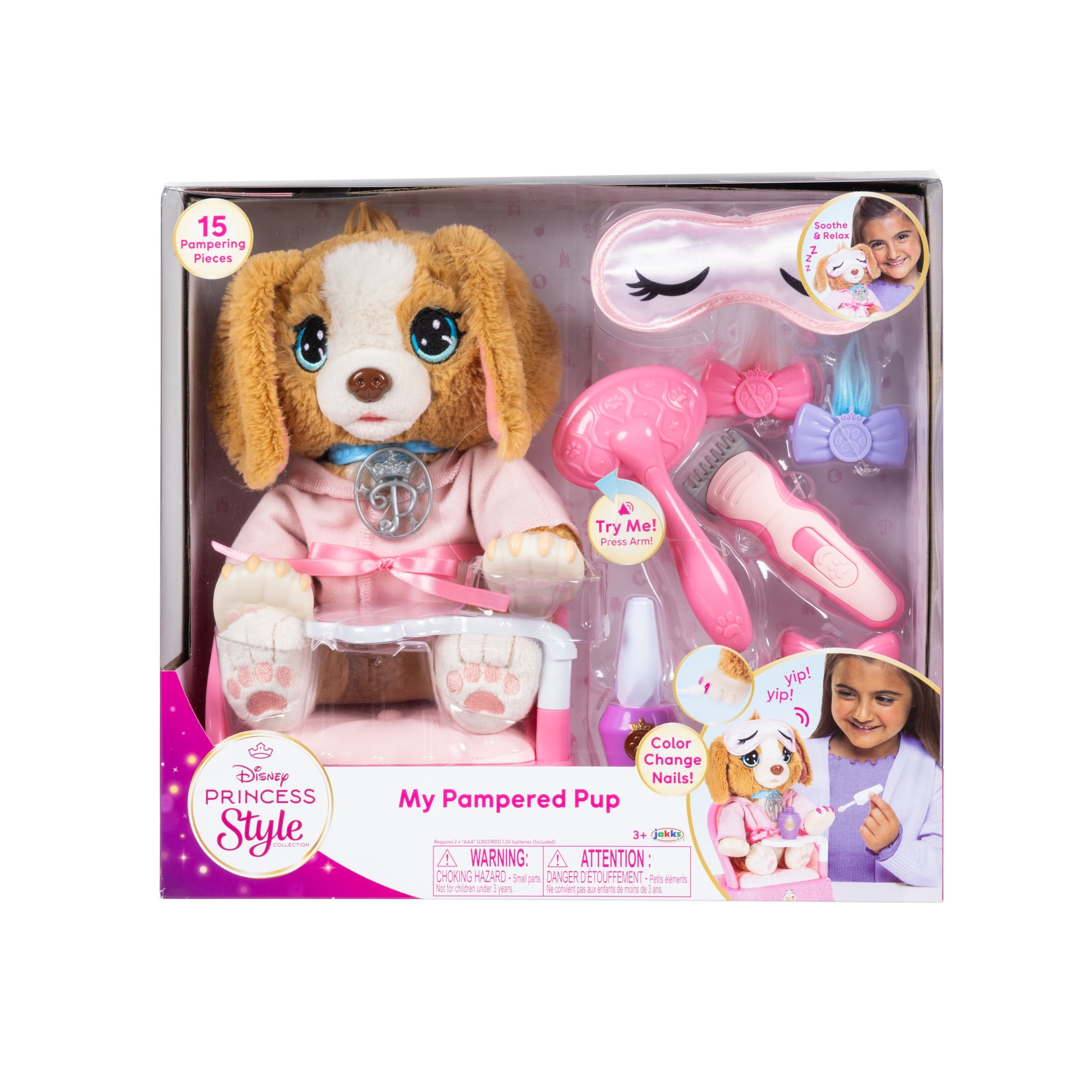 Disney Princess Style Collection My Pampered Pup Plush Toy for Girls Ages 3+