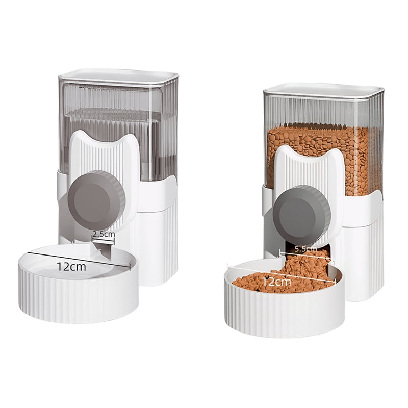 Dog Food Feeder Cat Automatic Feeding Water Bowl Pet Storage Dispenser