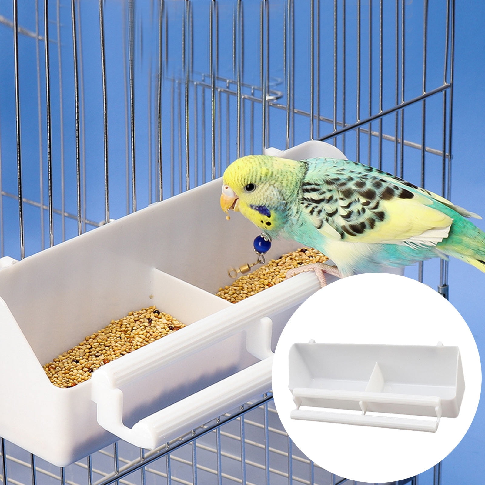 Durable Cage Mounted Food and Water Dispenser Bowl Feeder for Pet Birds