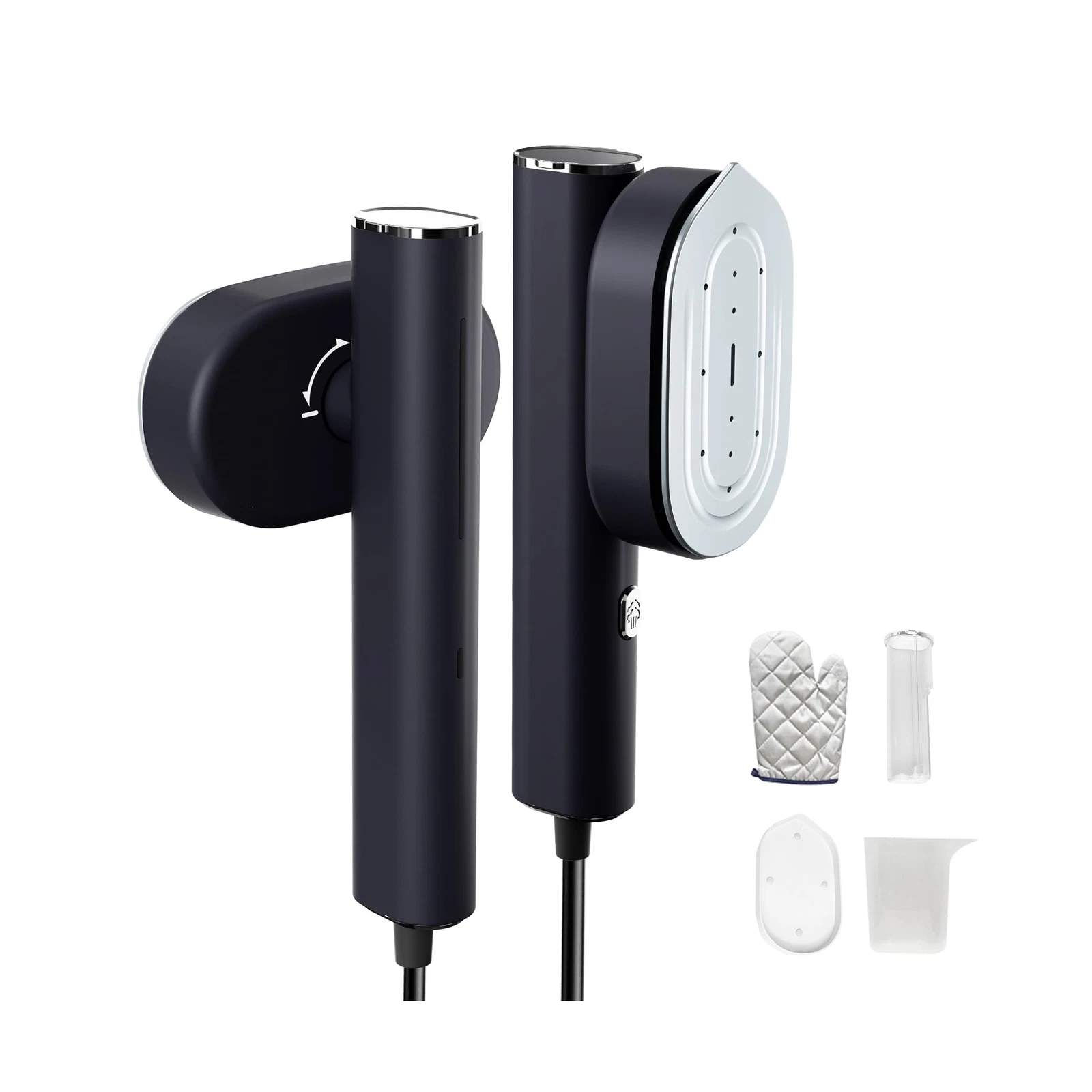 ELORTI 1200W Portable Fabric Steamer, Handheld Garment and Clothes Iron with 15s Fast Heat-up for Travel, Black