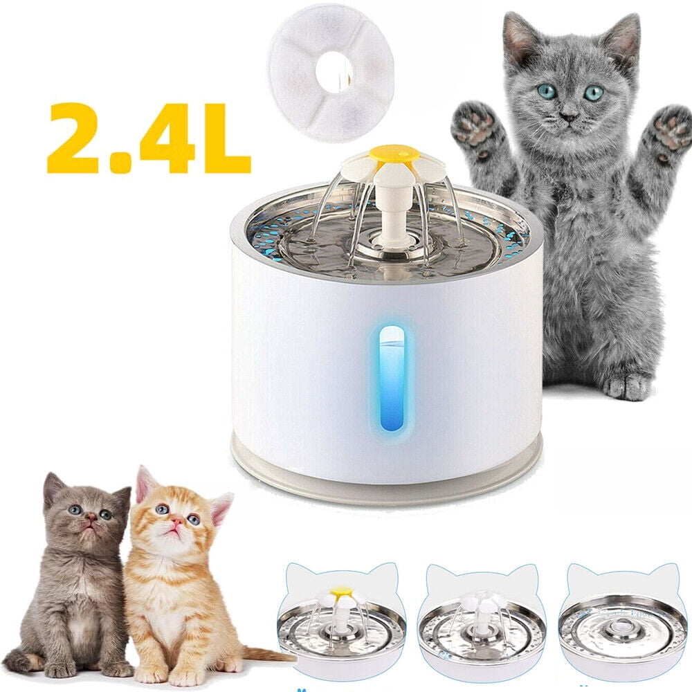 EURHOWING 84Oz Automatic Pet Water Fountain Cat/Dog Drinking Dispenser Water Feeder with Filter