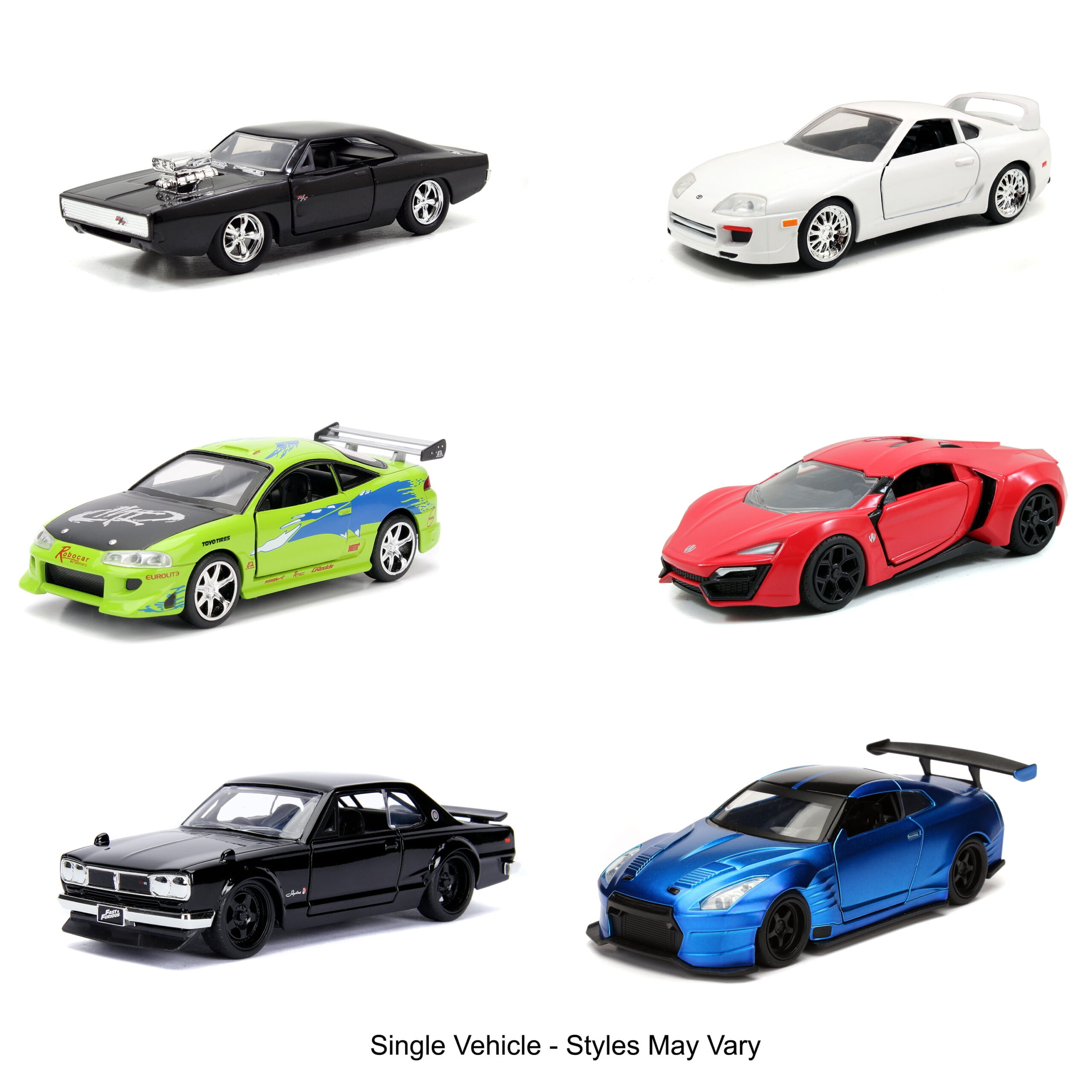 Fast & Furious 1:32 Scale Die-Cast Car Model Vehicles by Jada Toys(1 Car; Styles May Vary, Items May Not be Pictured)