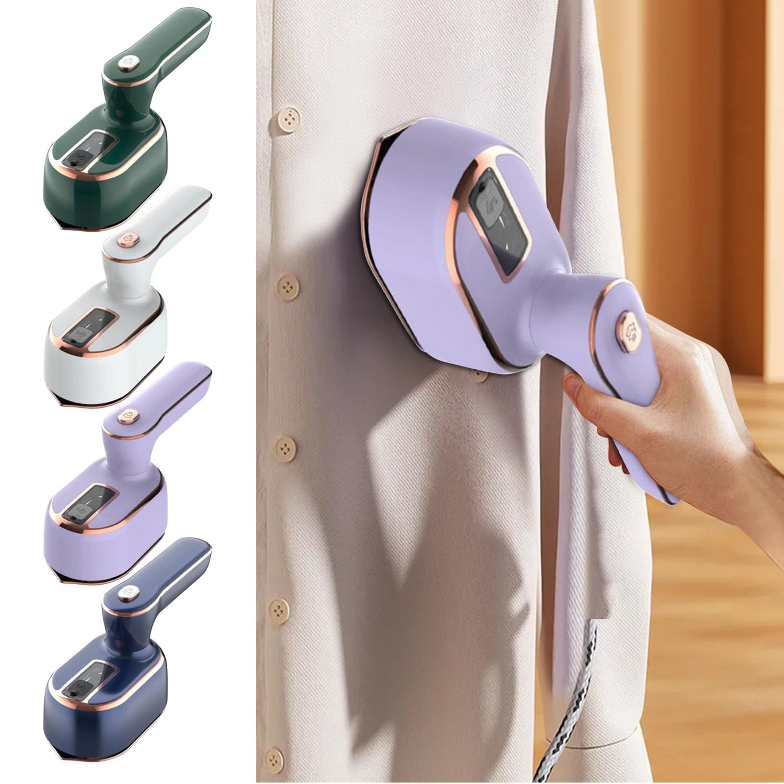 Handheld Garment Steamer | 2-in-1 Steam Iron | Portable Travel Iron | Compact & Powerful | Fast Heating Wrinkle Remover