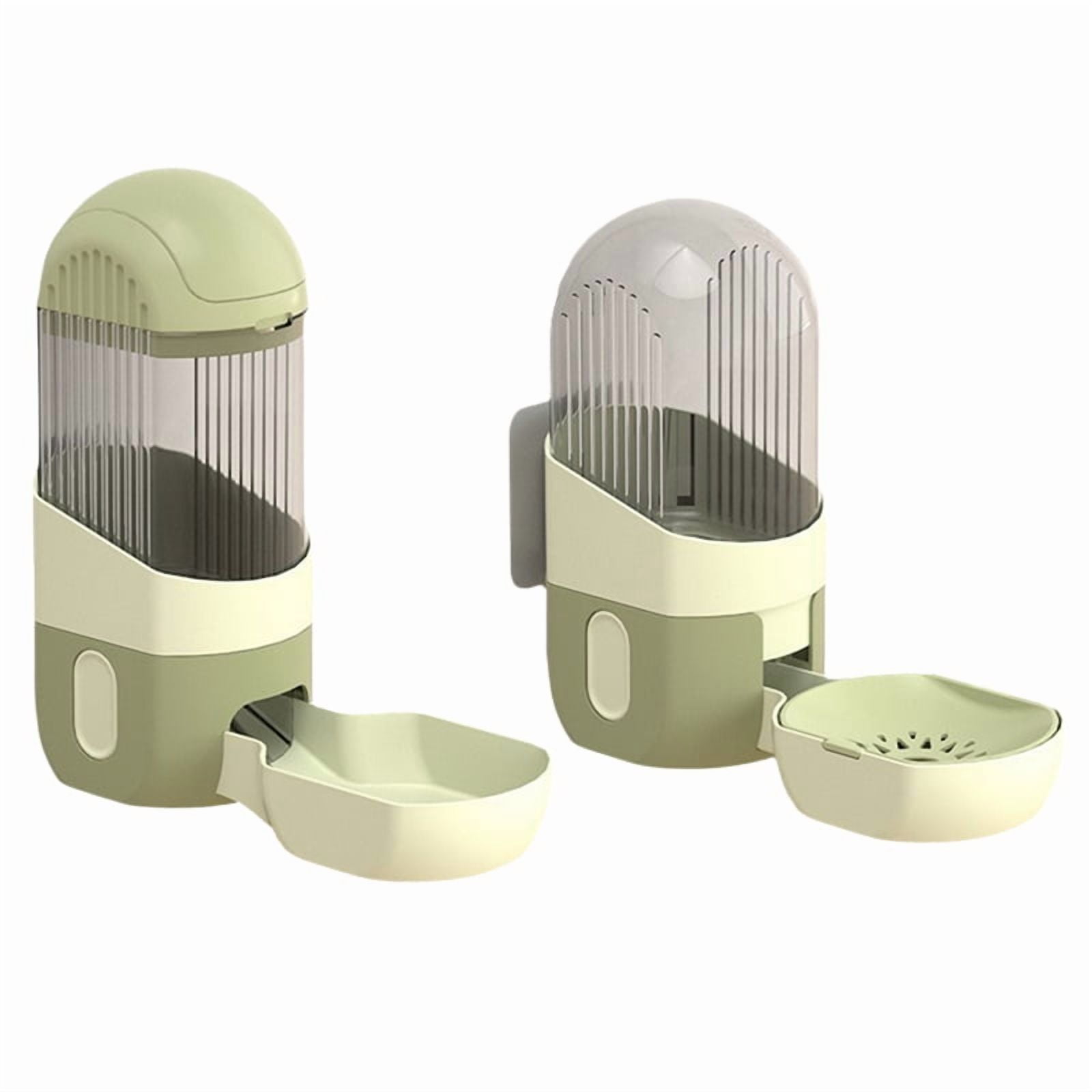 Hanging Automatic  Food Drinker and Feeder, Suitable for Chinchillas, Guinea Pigs, Hedgehogs Small Green