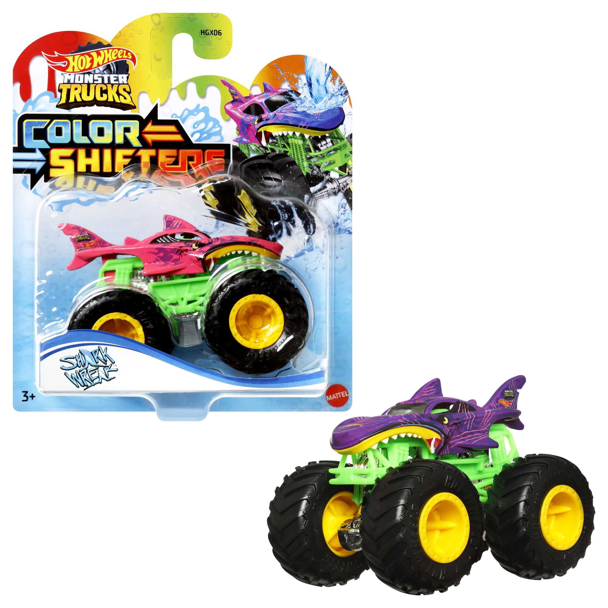Hot Wheels Monster Trucks Color Shifters Toy Truck in 1:64 Scale (Styles May Vary)