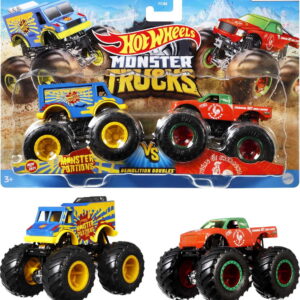 Hot Wheels Monster Trucks Demolition Doubles, Set of 2 Toy Trucks (Styles May Vary)