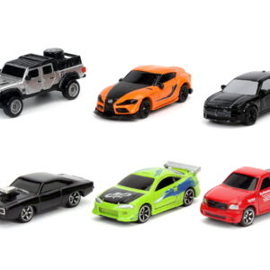 Jada Toys Fast & Furious 1.65" 6-Pack Nano Die-cast Cars Model Vehicles Assortment(Styles May Vary)