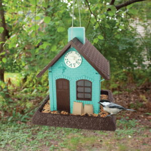 North States 9280 Village Collection Early Bird Cafe Feeder - Teal & Brown - 5 lbs