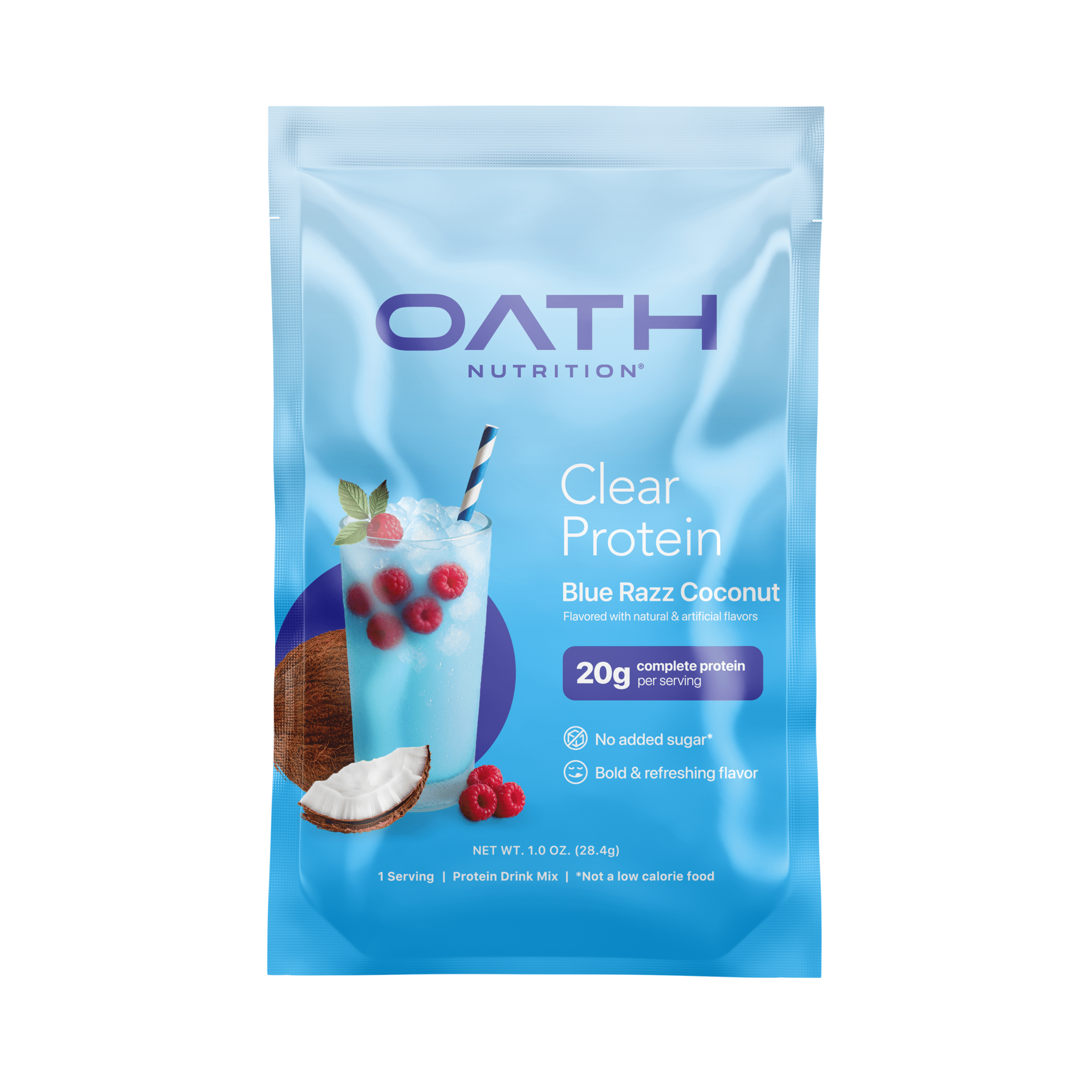 OATH Clear Whey Single Serve Blue Razz