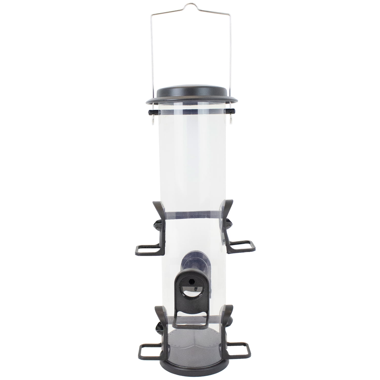 Perky-Pet Black 2-in-1 XL Wild Bird Tube Feeder - 4lb Capacity