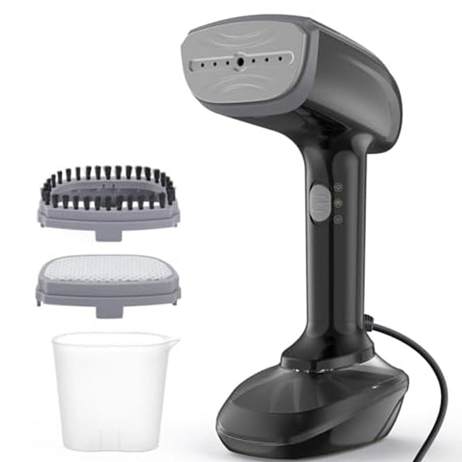 Powerful Handheld Fabric Steamer - 1800W with Fast Ceramic Heat-Up Plate, 2-In-1 Ironing & Wrinkle Remover,US Plug Black