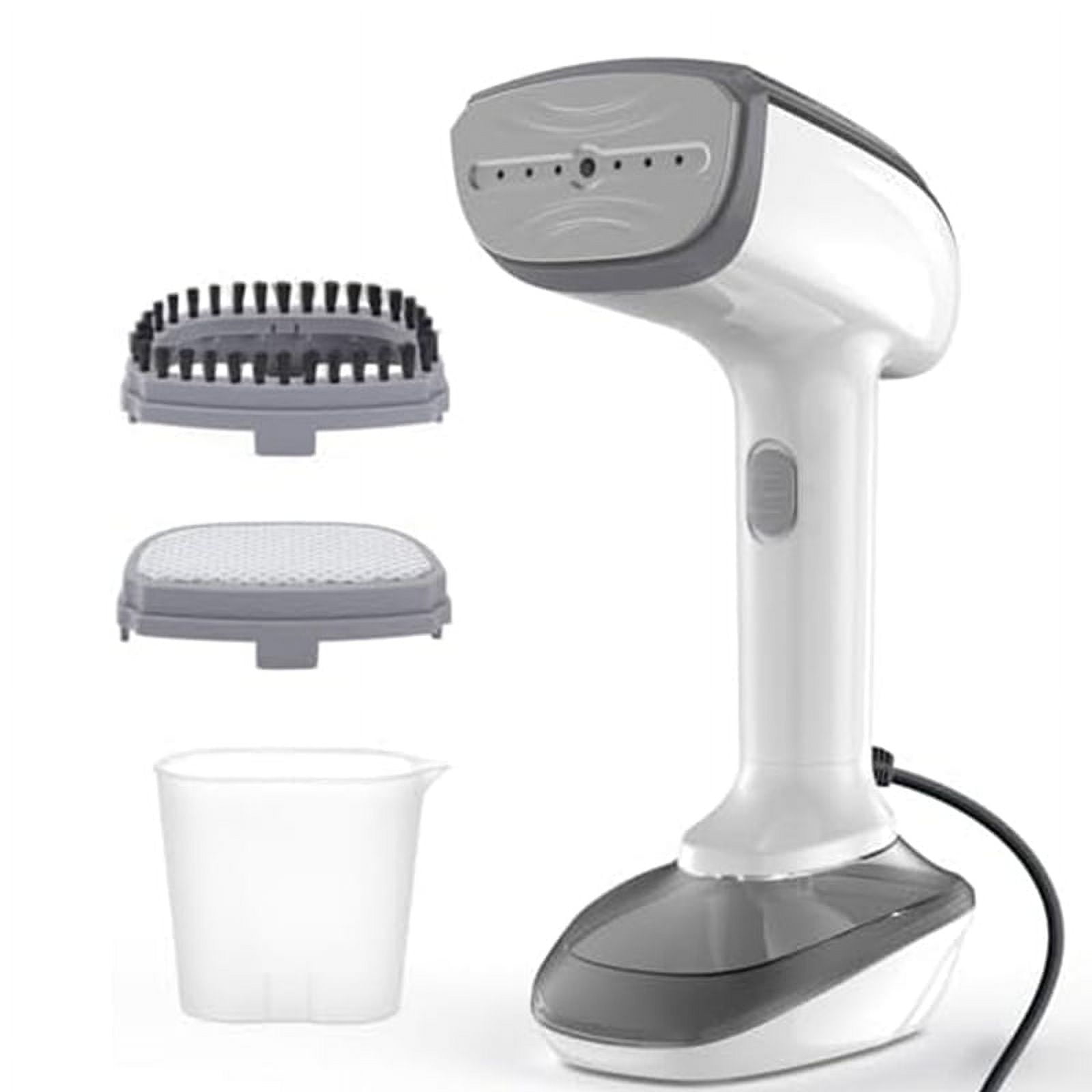 Powerful Handheld Fabric Steamer - 1800W with Fast Ceramic Heat-Up Plate, 2-In-1 Ironing & Wrinkle Remover,US Plug White