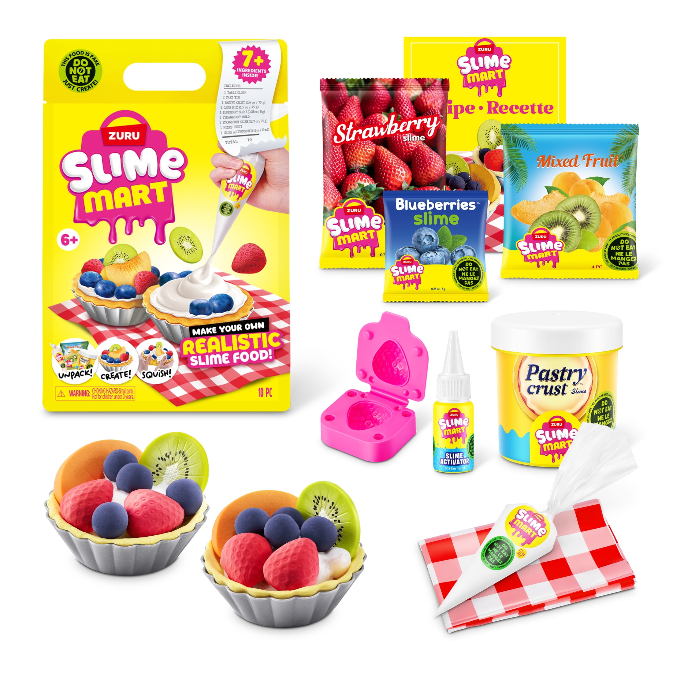Slime Mart Small Bag Fruit Tart Pretend Play Food Themed DIY Slime Craft Toys by ZURU