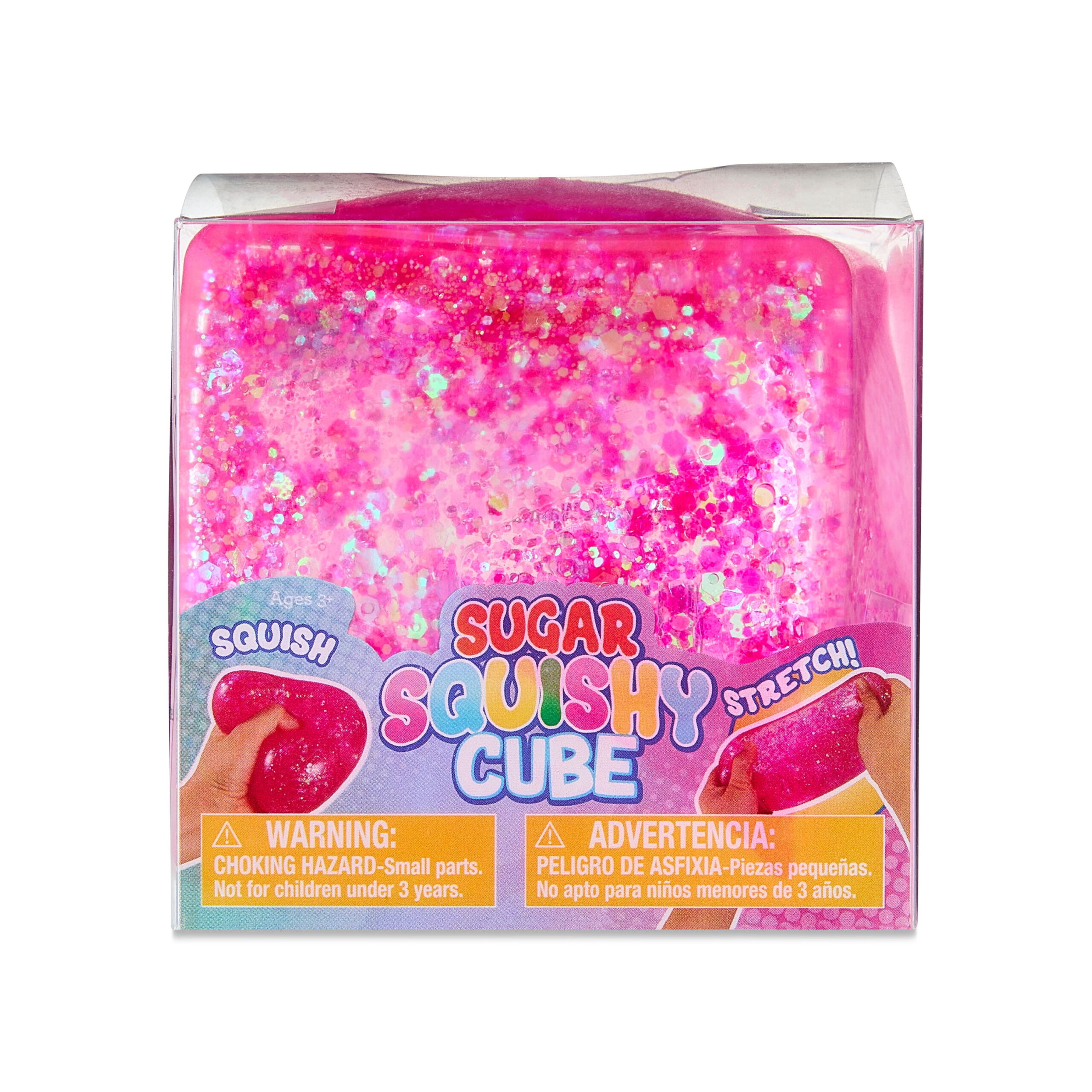 Squishy Sugar Cube Toy, Pink, Easter by Way To Celebrate