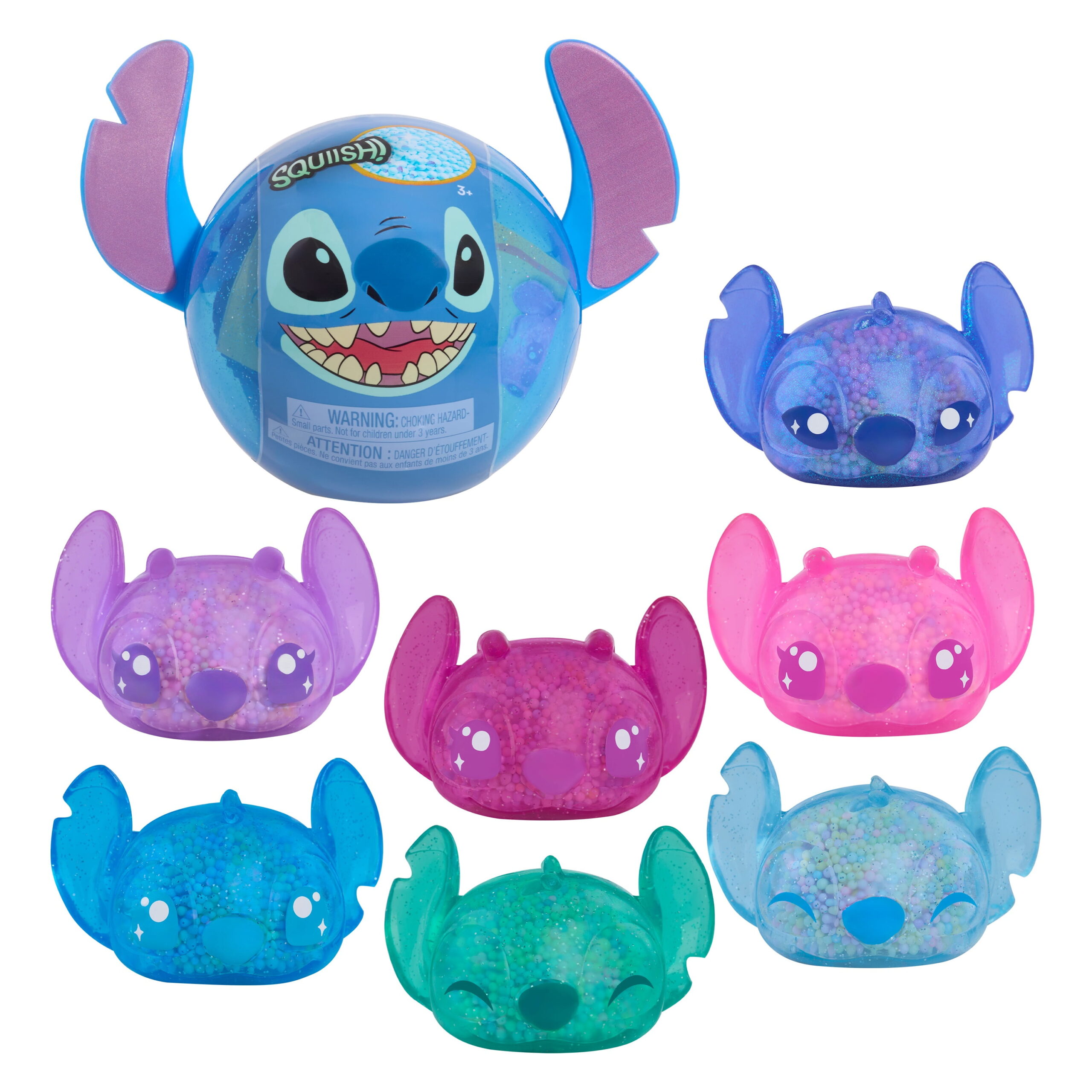 Disney Stitch Squish-a-Stitch Collectible Figures Blind Capsule, Squishy Fidget Toys