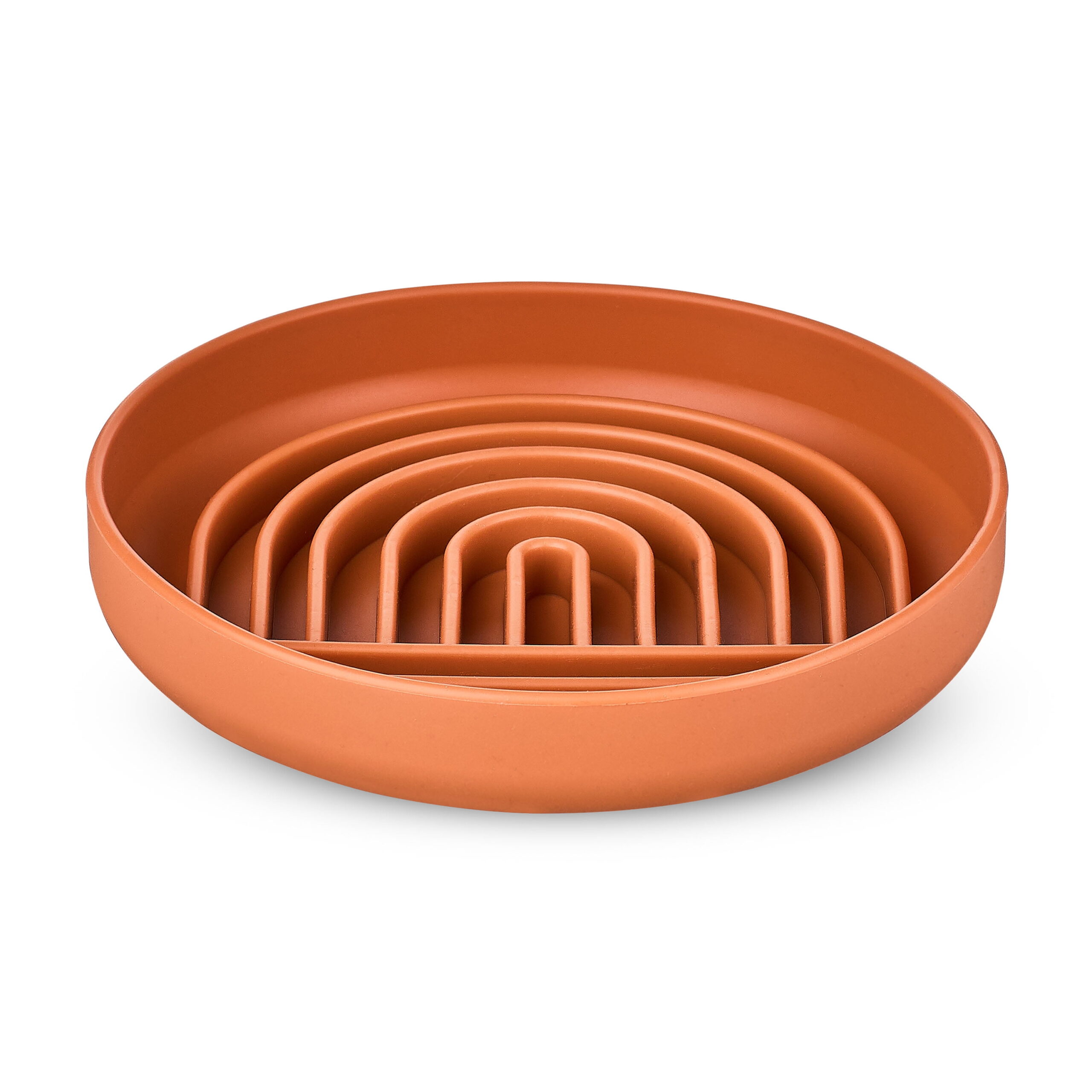 Vibrant Life Silicone Slow Pet Feeder for Dogs and Cats, Brown